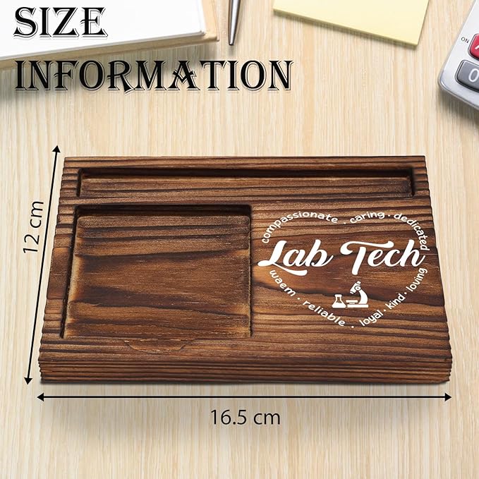 Lab Tech Sticky Note Holder, Thank You Gifts for Laboratory Technician Pathology Clinical Lab, Appreciation Gifts for Lab Technician Nurse Week Gifts Lab Tech Desk Self-Stick Note Pad Holders TZP41