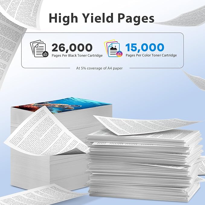 Compatible 7525 Toner Cartridge High Yield Replacement for Xerox Workcentre 7525 7830 7835 7845 7530 7535 7545 7556 7855 7970 7835i 7970i Printer (4-Pack, 006R01513 006R01514 006R01515 006R01516)