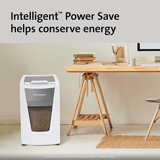 Kensington Paper Shredder - New OfficeAssist 300-Sheet Auto-Feed Micro Cut Anti-Jam Heavy Duty Shredder with 15.8 gallons Pullout Wastebasket, Lockable Chamber and 4 Casters (K52051AM)