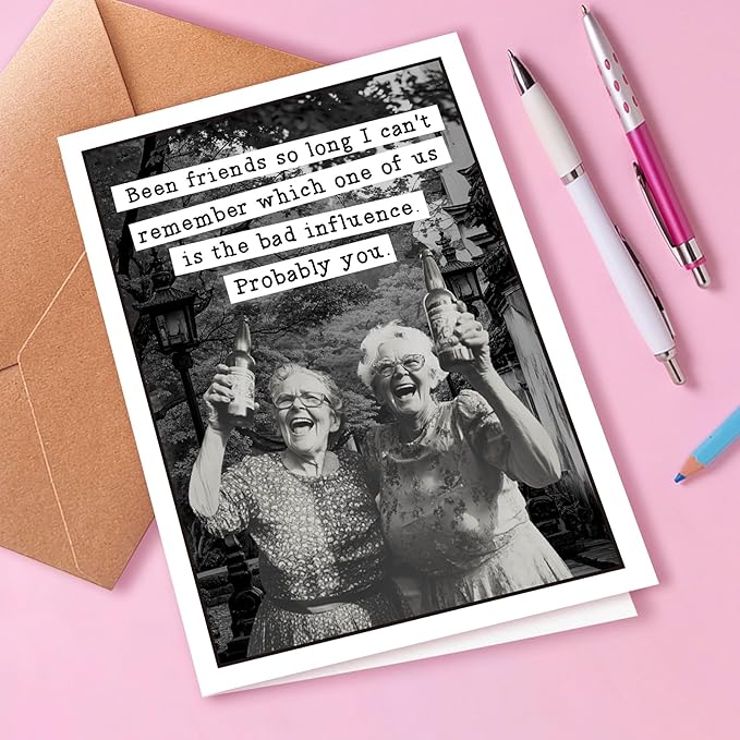 Funny Birthday Cards for Sisters, 60th Birthday Cards for Sister, 70th Birthday Cards for Sister, 80th Birthday Cards Sister, 75th Birthday Cards for Sister, 90th Birthday Cards for Women, for Friends, for Sisters