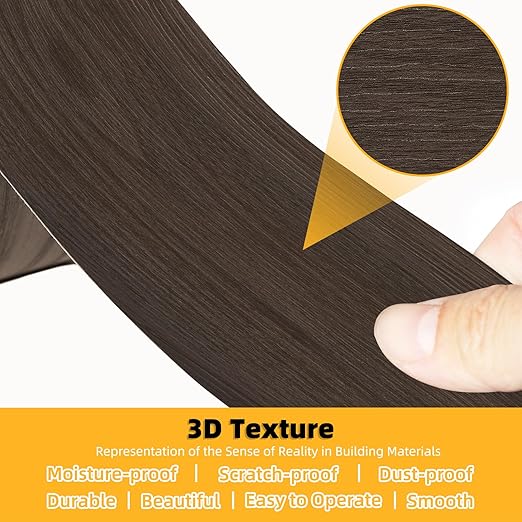GSCIT Club Red Walnut Wallpaper, 15.7 inch X 25ft Self Adhesive Wood Grain Repair Tape Patch for Tables, Chairs, Baseboards, Doors, Windows, Floors, Handicraft DIY.