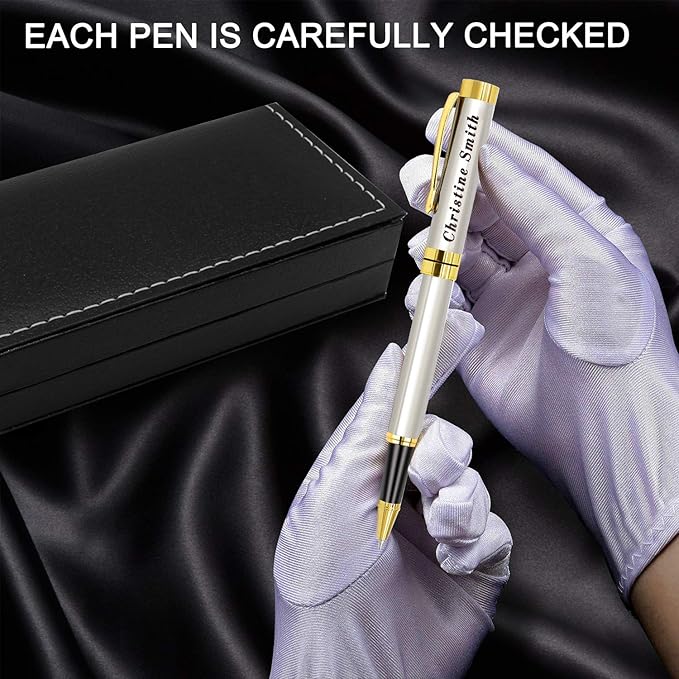 Amlion Personalized Pens Custom Engraved Pen with Name, Refillable Medium Refill, Personalized Gifts for Men Women