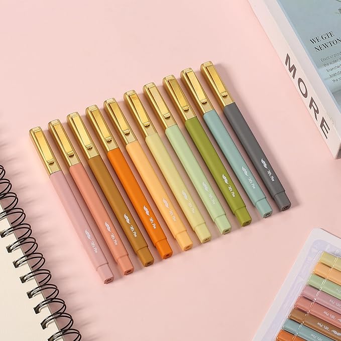 Mr. Pen- Aesthetic Pens, 10 Pack, Assorted Colors, Fast Dry, No Smear Bible Pens No Bleed Through, 0.7mm Fine Point Pen, Ballpoint Pens Ballpoint, Fine Tip Pens for Note Taking, Pens Aesthetic