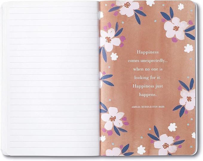 Compendium Softcover Journal - Dwell on the beauty of life. – A Write Now Journal with 128 Lined Pages, 5″W x 8″H