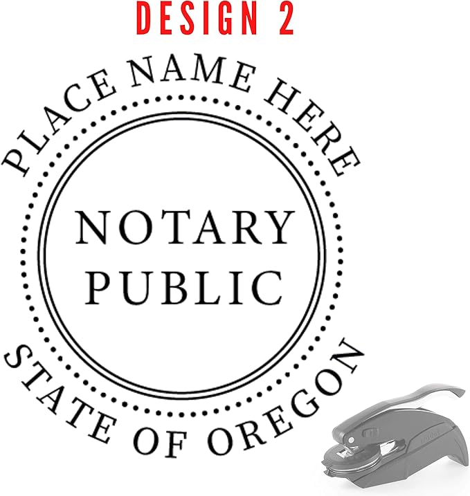 Official Seal Embosser - Custom Notary Embosser, Book & Library Stamp, 1 5/8