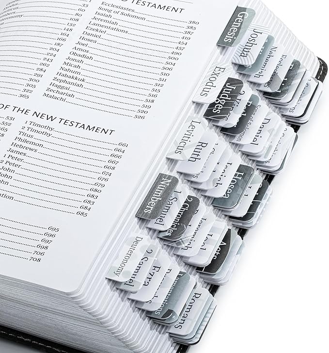 Mr. Pen- Bible Tabs, 75 Tabs, Gray Theme, Laminated Bible Tabs for Women and Men, Bible Tabs for Study Bible, Bible Index Tabs, Bible Book Tabs, Bible Labels Tabs, Mr Pen Bible Tabs