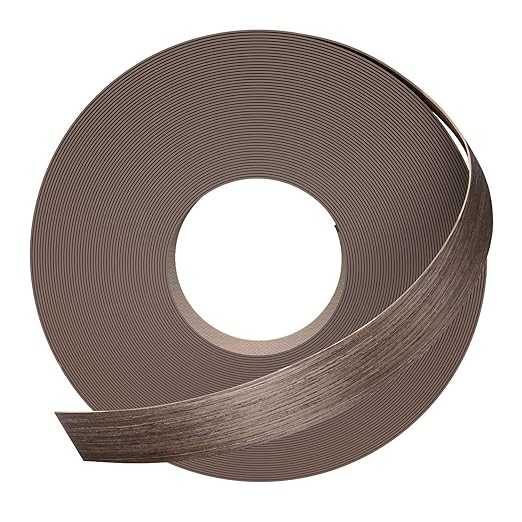 GSCIT Club Walnut Edge Banding, 3/4 inch x 50ft roll of Veneer Edge Banding Preglued Flexible, Real Wood Tape Banding