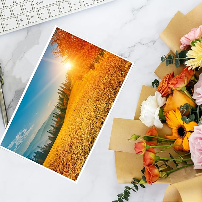 50 Sheets Thick Paper White Cardstock 5 x 7 Inch Smooth Heavy Cards Stock Printer Paper for Invitations, Menus, Wedding, DIY Cards, 250GSM Thick Paper