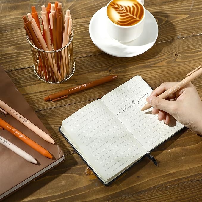 30pcs Thank You Pens Bulk Cute Multicolor Ballpoint Pen for Men Women Server Accessories Employee Holiday Appreciation Gifts for Teacher Office Back to School Party Favor (Orange)