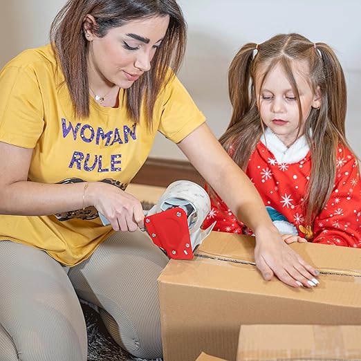 Mr. Pen- Packing Tape Dispenser Gun 2-Inch, 2 Pack with 2 Rolls Tape, Purple Heavy Duty Packing Tape with Dispenser, Packaging Tape, Clear Packing Tape, Tape Gun for Packing Boxes, Moving Tape