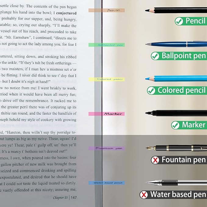 HAUTOCO 3600pcs Transparent Highlighter Tape, Removable Highlighter Strips Sticky Notes for Annotating Books, Morandi Clear Sticky Page Markers Tabs for Office School Aesthetic Study Supplies
