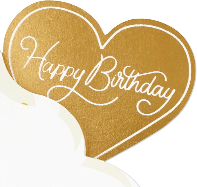 Hallmark Paper Wonder Romantic Pop Up Birthday Card for Husband, Wife, Boyfriend, Girlfriend (Honeycomb Cupcake)