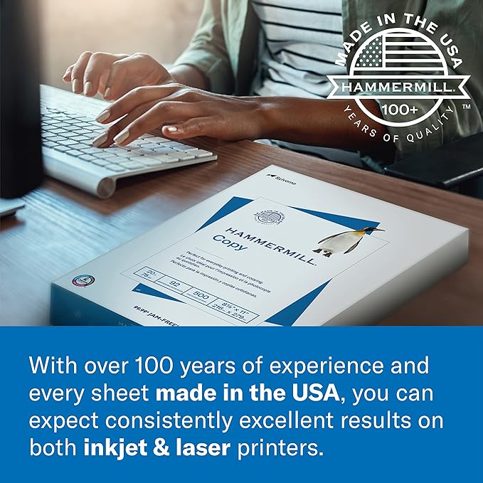 Hammermill Printer Paper, Premium Color 32 lb Copy Paper, 12 x 18 - 100 Bright, Made in the USA, 106127R - 1 Ream (500 Sheets)