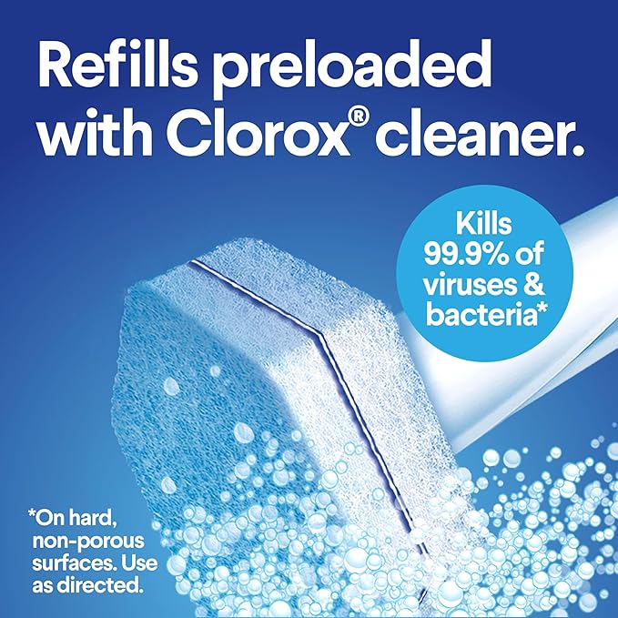 Clorox ToiletWand Disposable Toilet Cleaning System - ToiletWand, Storage Caddy and 16 Disinfecting Refill Heads