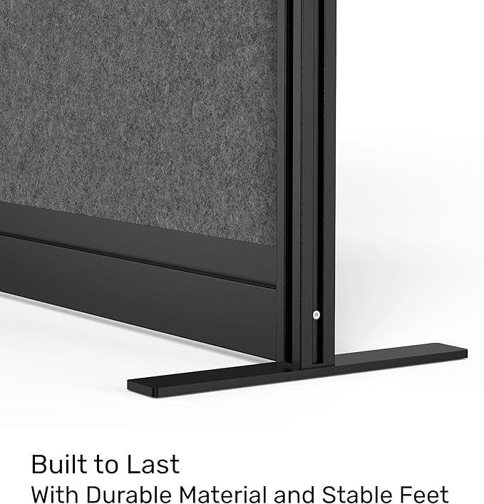 Workflow Modular Wall | Room Divider with Whiteboard, Sound-Dampening, & Frosted Acrylic Panels | Expandable Office Partition for Privacy & Productivity (53" x 48")