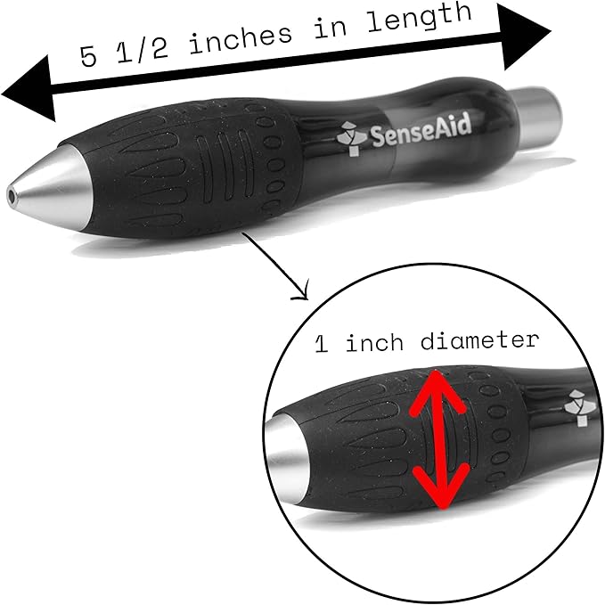 Fat Heavy Weighted Pens | Set of Two Super Big Pens Including TWO BONUS INK REFILLS | Large Wide Grip Pens Aids Writing For Those With Arthritis, Parkinson's, Carpal Tunnel & Essential Hand Tremors
