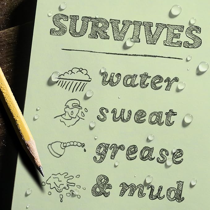 Rite in the Rain Weatherproof Side Spiral Notebook, 8.5" x 11", Green Cover, Universal Page Pattern (No. 973-MX)