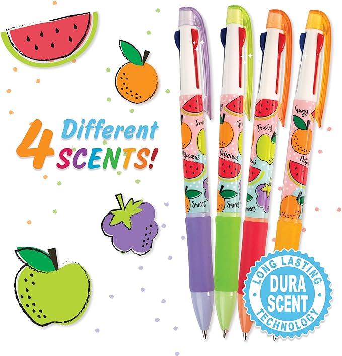 Tri-Color Smens- Patented Gourmet Scented Pens, 4 Count