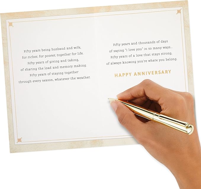 Hallmark 50th Anniversary Card (Golden Anniversary)