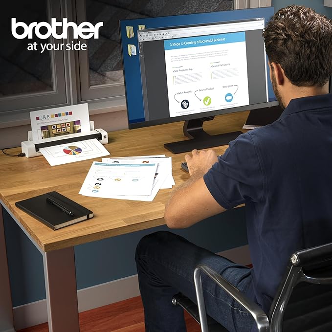 Brother DS-740D Duplex Compact Mobile Document Scanner
