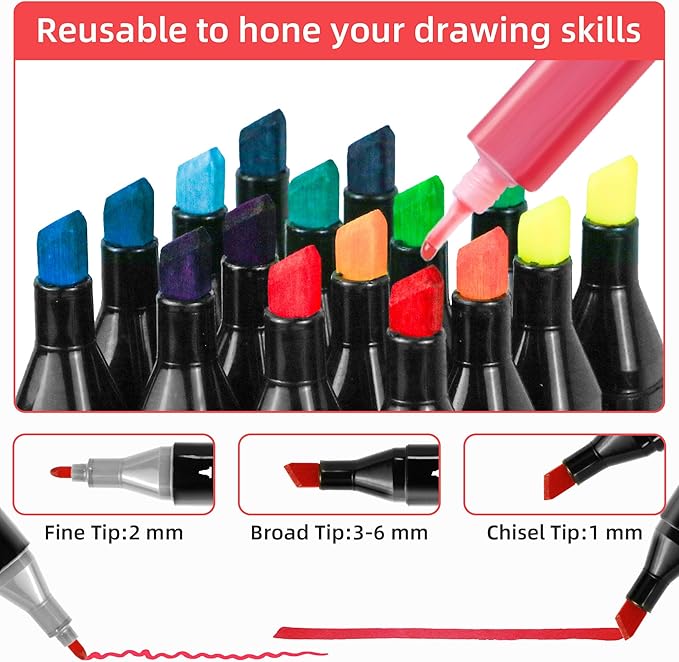 Alcohol Markers, 80 Colors Dual Tip Art Markers, Drawing Markers, Coloring Marker for Kids Sketching Adult Coloring