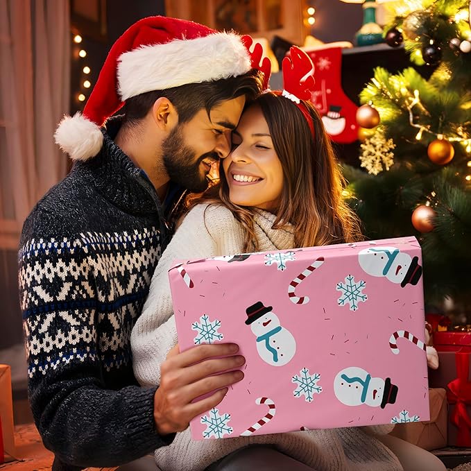 Christmas Poly Mailer 14.5x19 Inch 50 Pcs, Waterproof Shipping Bags for Clothing, Tear-Resistant Mailier Bags, Strong Mailing Bags with Self-Seal - Snowmen Printed