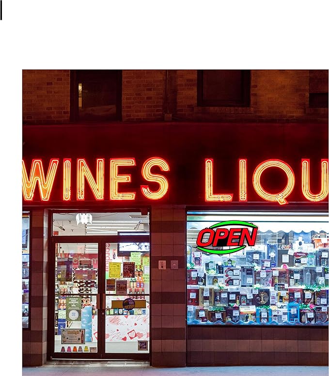 32'' X 17'' New Jumbo ULTRA BRIGHT LED Open Sign — Remote Controlled — Dynamic Light Modes — Enhance Your Business Presence [Red/Green]