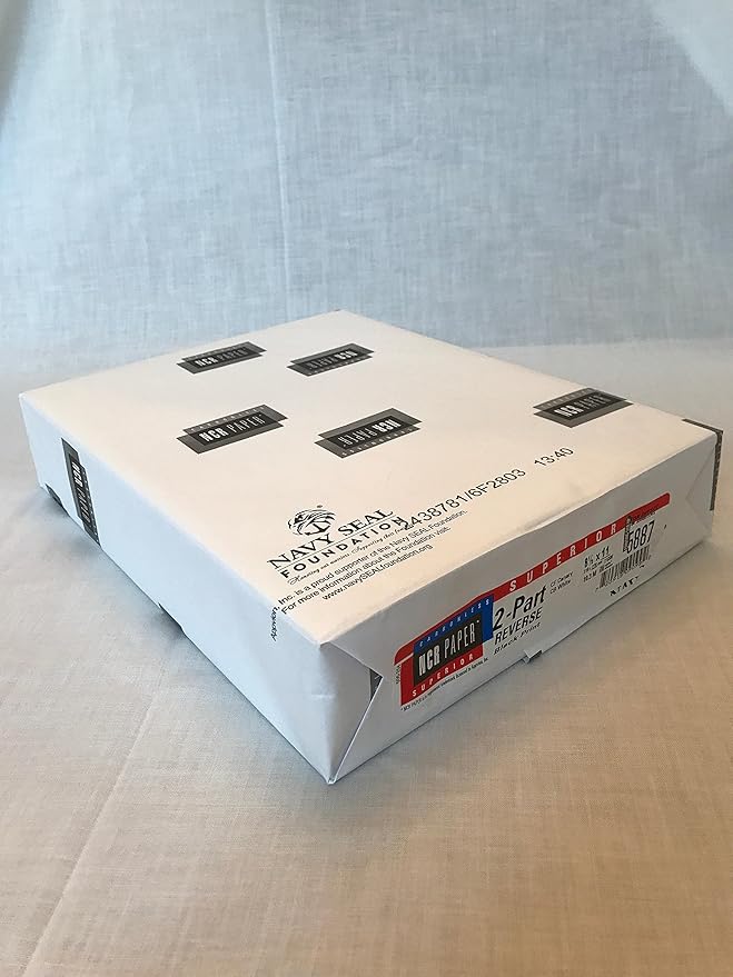 250 Sets, NCR Paper, 5887, Collated 2 Part (White, Canary), Letter Size Carbonless Paper Appleton