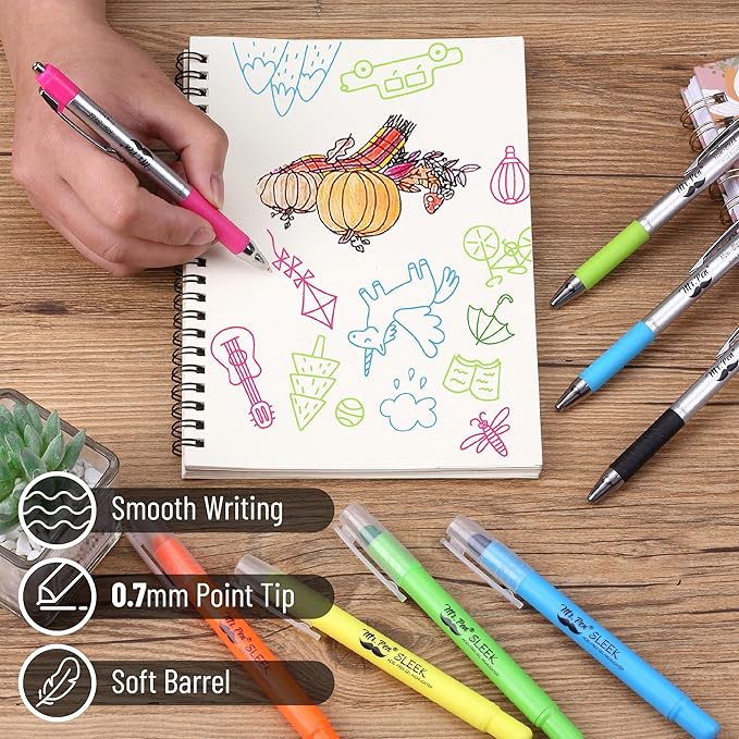Mr. Pen- Bible Highlighters and Pens No Bleed, 8 Pack, Bible Journaling Kit, Bible Pens No Bleed Through, Gel Highlighters/Markers Bible Study Kit, Christian Gifts