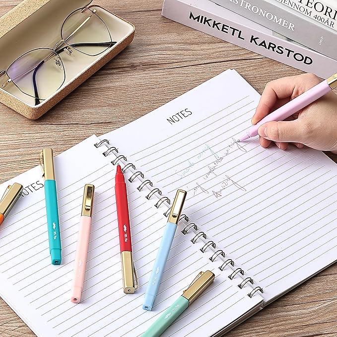 Mr. Pen- Aesthetic Pens, 10 Pack, Assorted Colors, Fast Dry, No Smear Bible Pens Bleed Through, Fine Point Pen, Ballpoint Ballpoint, Tip for Note Taking, Aesthetic, (OOYC012M203)