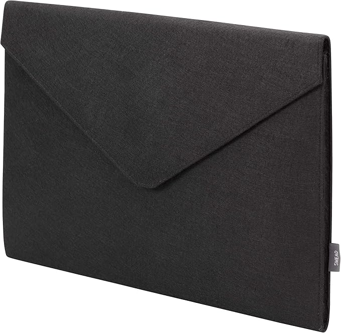 Smead Soft Touch Cloth Expanding File, 2" Expansion, Magnetic Closure, Tabloid Size, Black (70923)