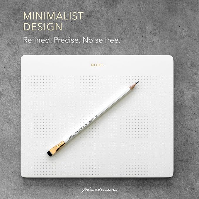 Mouse Pad Notepad for Professionals, 9.8" x 7.9", 50 Sheets, Minimalist, Gold Foiled, Dotted Layout, Executive's Desk Note Pad, To Do List Notepad, Eco-friendly, FSC™ Certified Planner Pad