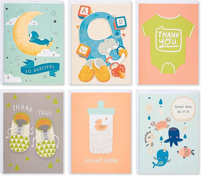 American Greetings Baby Shower Thank You Card Bundle (48-Count)