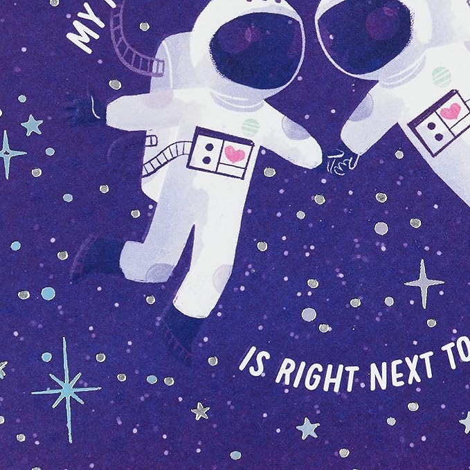 Hallmark Birthday Card for Husband, Wife, Boyfriend, Girlfriend (Astronauts, Favorite Place in The Universe)
