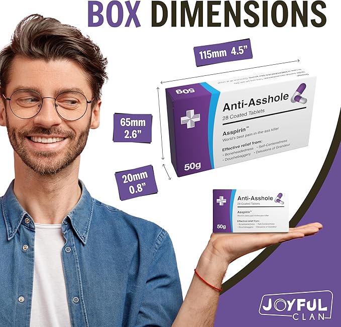 Joke Pill Box Candy for Your Boss or Mother in Law - Funny Christmas Gag Gift for Men, Women, Boyfriend, Girlfriend, Husband, Wife - Hilarious Rude Prank - Unique Inappropriate Gift