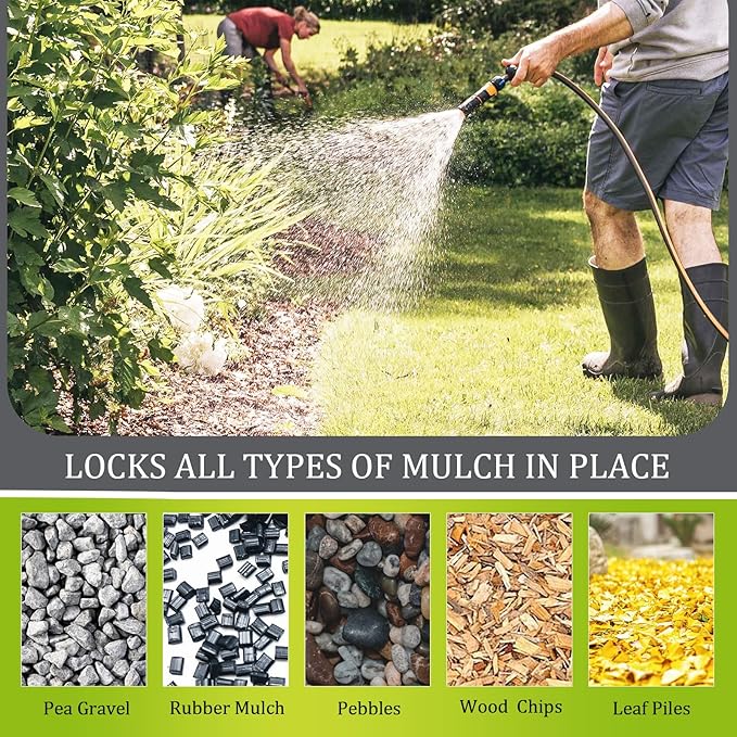 Rock Glue for Landscaping, Easy Hold Mulch Glue for Landscaping, Lockdown Sticky Rock Glues Landscape Stone Glues Strong Mulch Binder, Fast Drying Concentrate Gravel Binder - 64oz