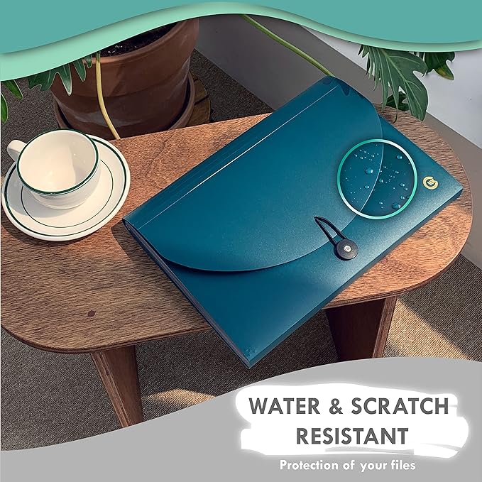 CNK File Folders Organizer with 13 Pockets Accordion Expanding Folder For Documents Receipt Document Paper Pocket Filing Products Accordian Important expandable holder files alphabetical Labels Letter