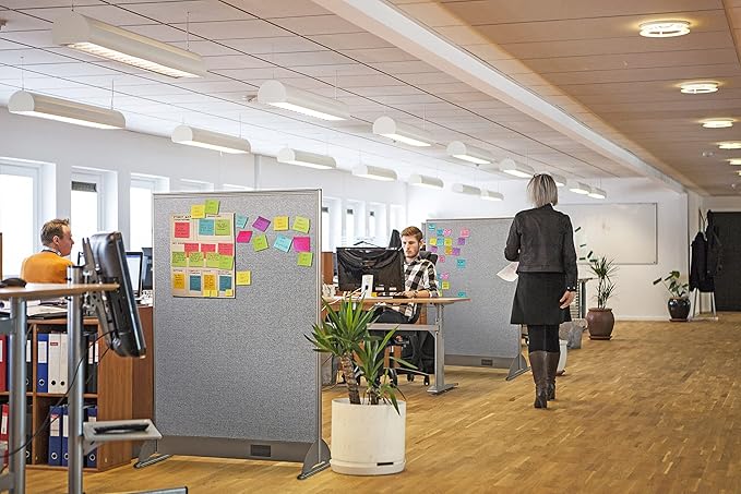 GOF 4Ft Single Office Partition, Large Fabric Room Divider Panel, Custom Built Workstation (48" w x 48" h)