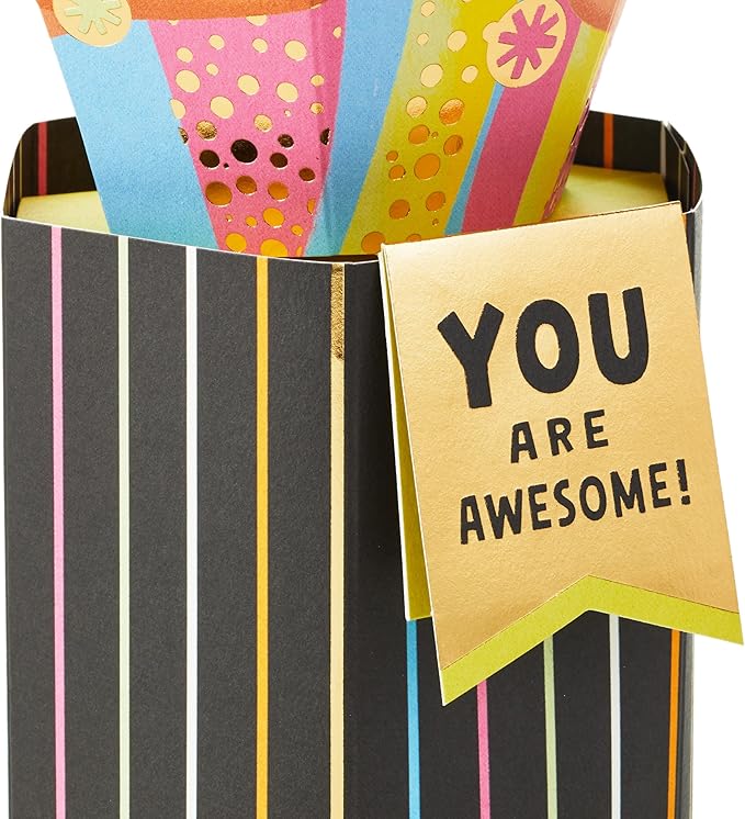 Hallmark Paper Wonder Shoebox Pop Up Card (Holy Crap, You are Awesome) for Birthday, Congratulations, Graduation, All Occasion
