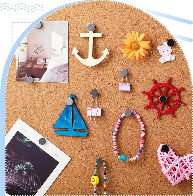 Shimeyao 30 Pieces Push Pins, Metal Thumb Tacks for Picture Photo Hanging, Wall Pins for Board Posters Bulletin Maps, Wall Tack for Office Home Decorative (Gold,Black,Silver)