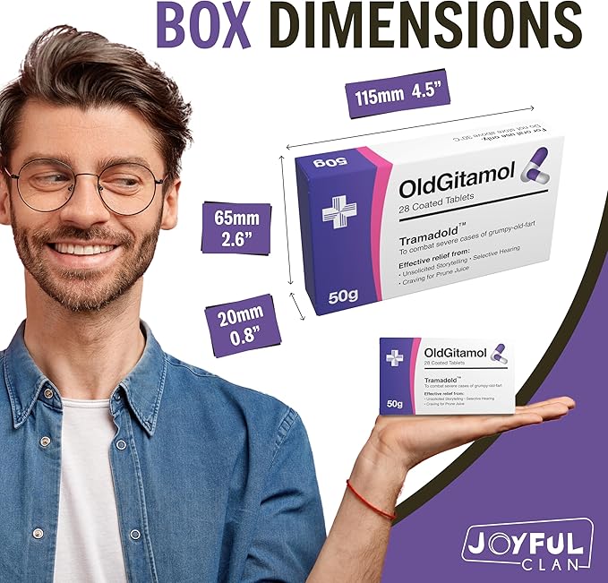 OldGitamol Jelly Beans, Funny Birthday Gift for Him, Over The Hill Gag Gifts for Men, Unique Novelty Christmas Gift for Secret Santa, 30th, 40th, 50th, 60th Birthday Joke Stocking Stuffer Retirement