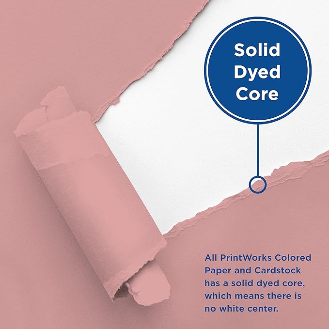 Printworks Pastel Paper, 20 lb, 5 Assorted Pastel Colors, 30% Recycled Color Printer Paper, SFI Certified, Perfect for School and Craft Projects, 100 Sheets, 8.5 x 11 Inch (00577)