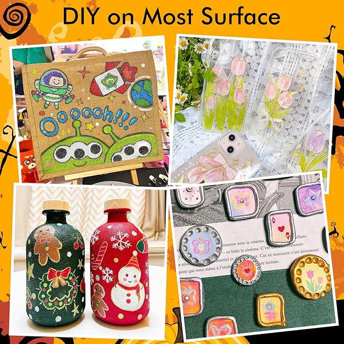 28 Metallic Colors Dual Tip Acrylic Paint Markers, Brush Tip and Fine Tip Acrylic Paint Pens for Rock Painting, Ceramic, Wood, Canvas, Plastic, Glass, Stone, Calligraphy, Card Making, DIY Crafts