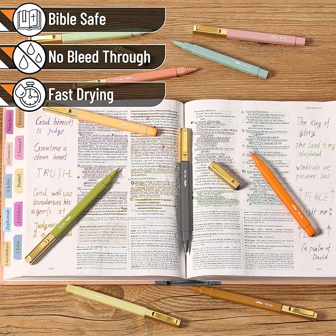 Mr. Pen- Aesthetic Pens, 10 Pack, Assorted Colors, Fast Dry, No Smear Bible Pens No Bleed Through, 0.7mm Fine Point Pen, Ballpoint Pens Ballpoint, Fine Tip Pens for Note Taking, Pens Aesthetic