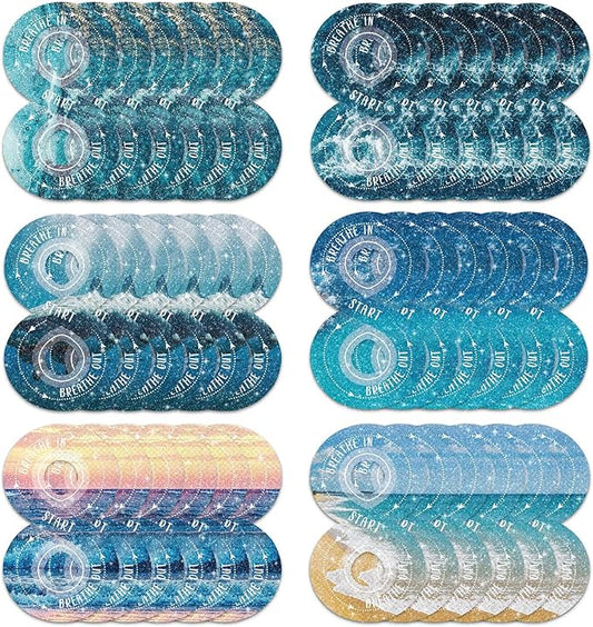 36Pcs Calm Strips for Anxiety Sensory Calm Strips Anti Stress Anxiety Relief Items Tactile Textured for Breathing Exercise Fidget Strips for Kids Teens Adults Home Classroom Supplies (Ocean)