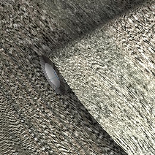 GSCIT Club Silver Walnut Wallpaper, 15.7 inch X 25ft Self Adhesive Wood Grain Repair Tape Patch for Tables, Chairs, Baseboards, Doors, Windows, Floors, Handicraft DIY.