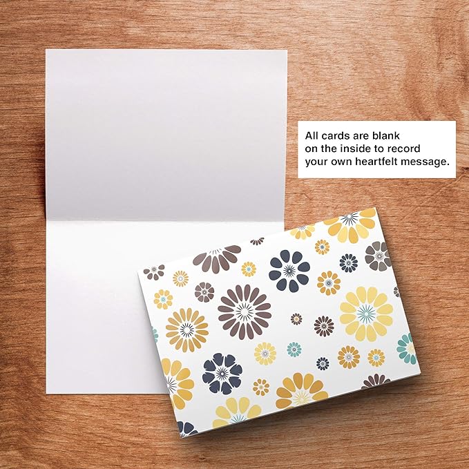 Dessie 100 Unique Blank Cards With Envelopes 4x6 - All Occasion Blank Greeting Cards w/Colored Envelopes & Gold Seals. No Repetition. Note Cards with Envelopes Set