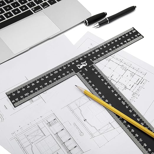 Mr. Pen - T Square, T Ruler, 45 cm, Metal, T Square Ruler, Drafting Tools, Tsquare, Truler, Architectural Triangle