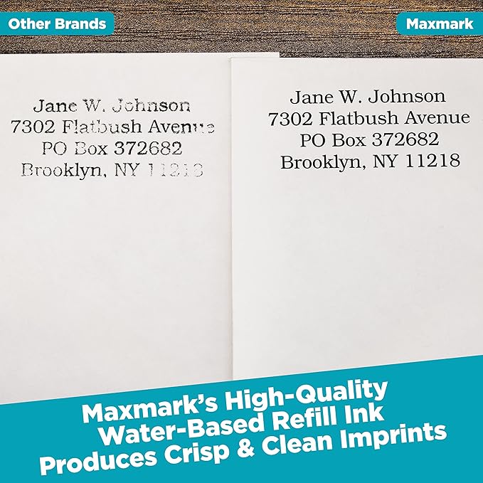 MaxMark Premium Refill Ink for self Inking Stamps and Stamp Pads, Olive Green Color - 1 oz.