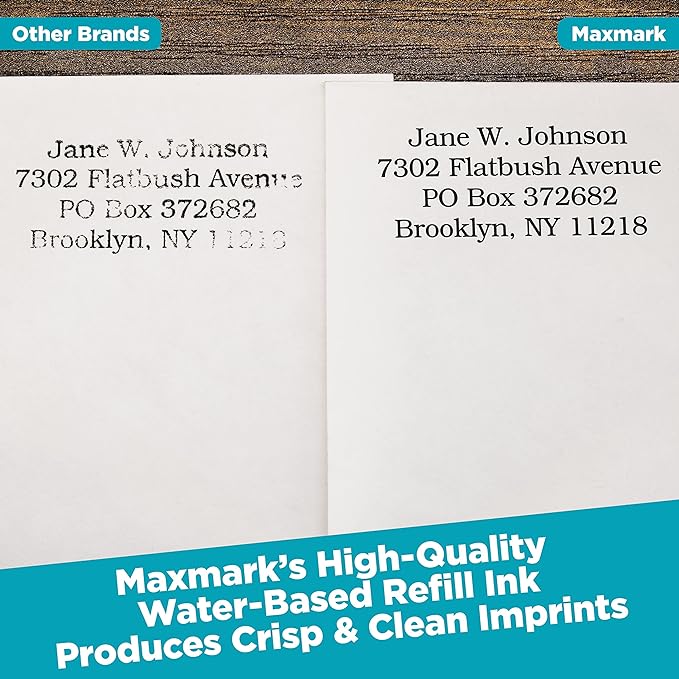 MaxMark Premium Refill Ink for self Inking Stamps and Stamp Pads, Brown Color - 2 oz.